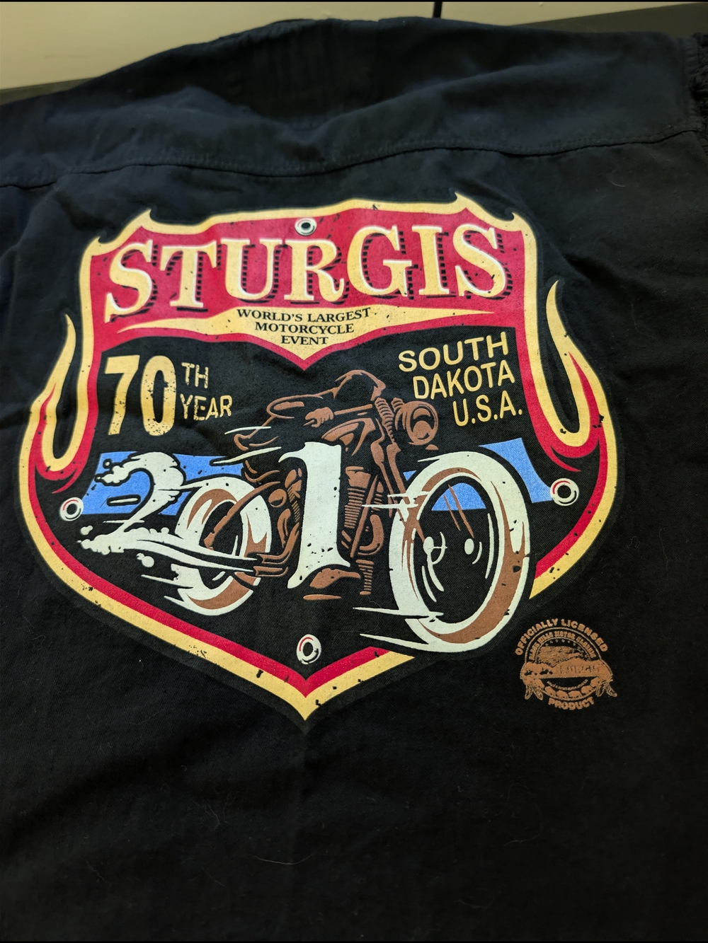 XL Sturgis 2010, 70th Anniversary, Sleeveless Button Down Shirt